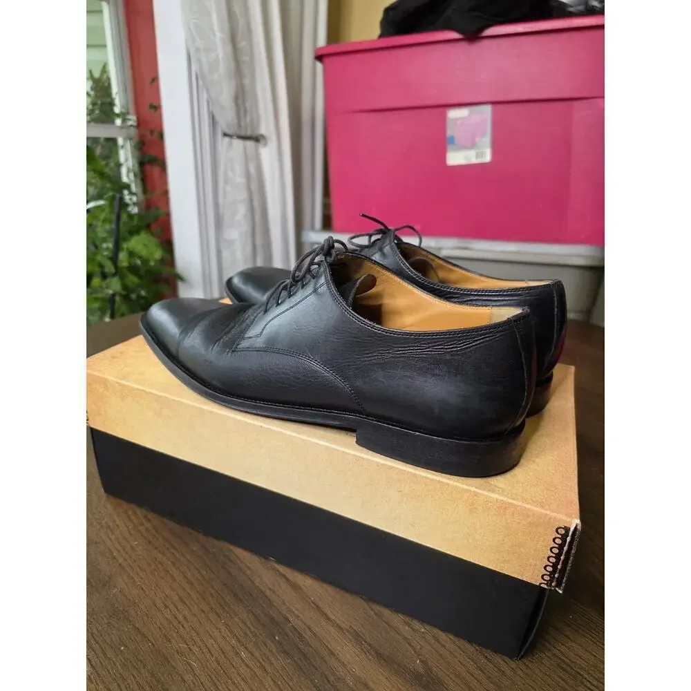 Johnston‎ & Murphy Men's 15-0671 Bradford Leather CapToe Oxford Shoe Black 12M